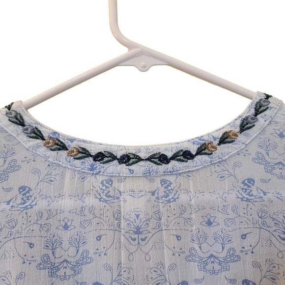 Tantrums Flowy High Low Boho Blouse size Medium - Picture 3 of 5